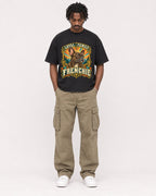 Mockup Boxy Heavyweight Tee Black male full-body 04
