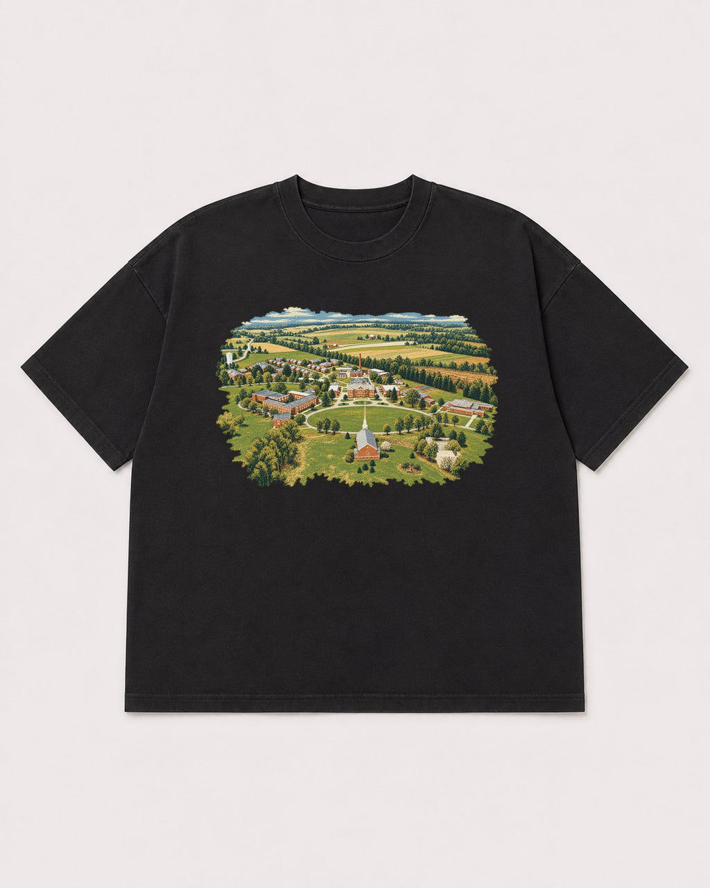 Mockup Boxy Heavyweight Tee Black product