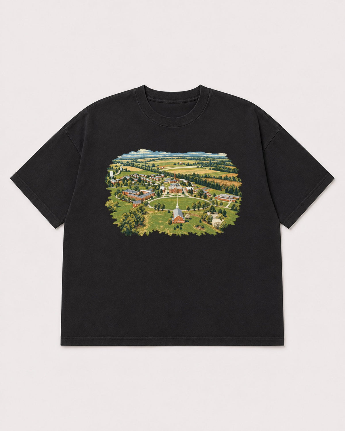 Mockup Boxy Heavyweight Tee Black product