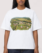 Mockup Boxy Heavyweight Tee White female close-up 04