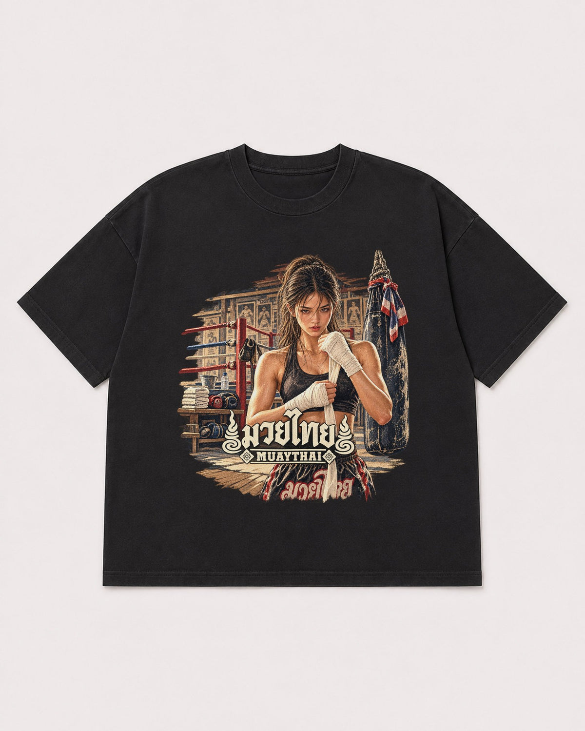 Mockup Boxy Heavyweight Tee Black product