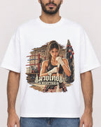 Mockup Boxy Heavyweight Tee White male close-up 07