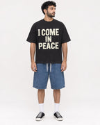 Mockup Boxy Heavyweight Tee Black male full-body 07