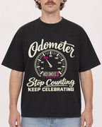 Mockup Boxy Heavyweight Tee Black male close-up 09