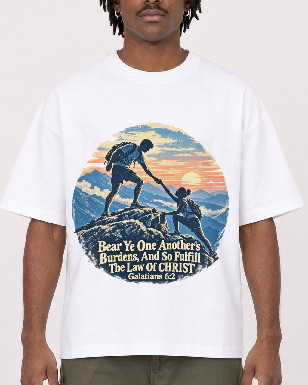 Mockup Boxy Heavyweight Tee White male close-up 04