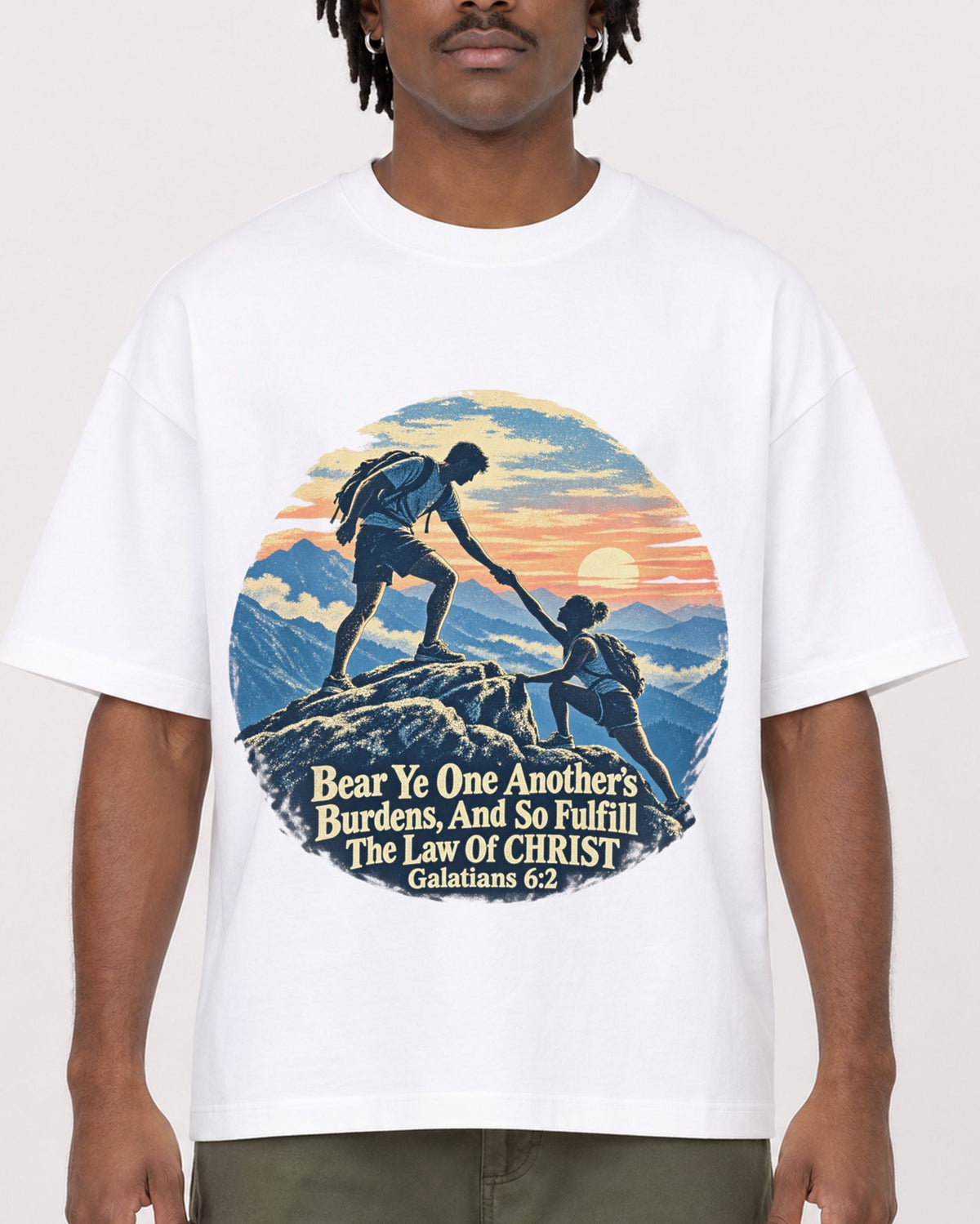 Mockup Boxy Heavyweight Tee White male close-up 04