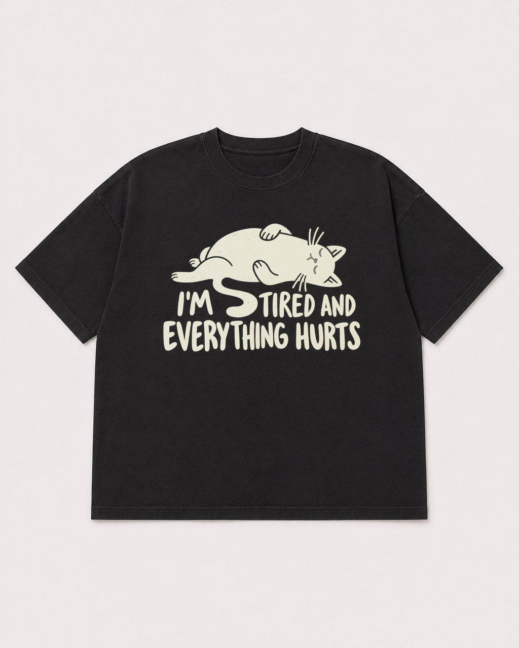 Mockup Boxy Heavyweight Tee Black product