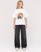 Mockup Boxy Heavyweight Tee White female full-body 08