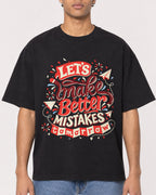 Mockup Boxy Heavyweight Tee Black male close-up 10