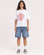 Mockup Boxy Heavyweight Tee White female full-body 06