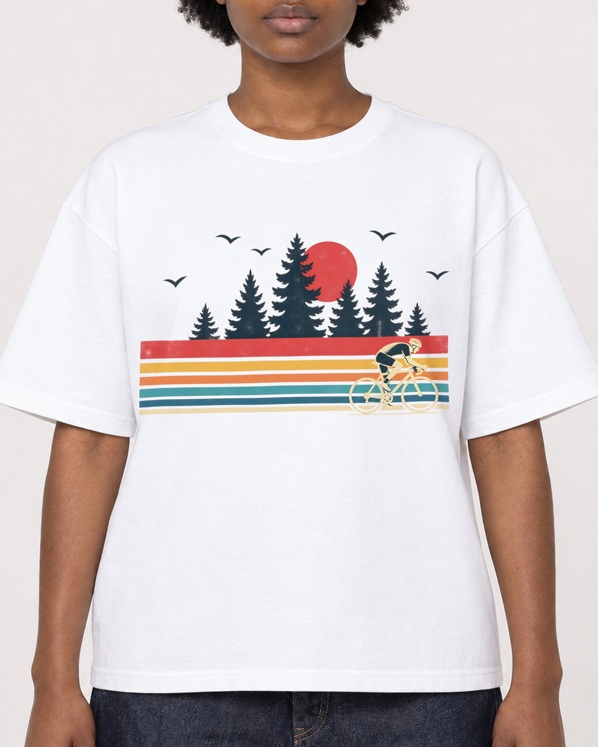Mockup Boxy Heavyweight Tee White female close-up 14