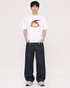 Mockup Boxy Heavyweight Tee White male full-body 01