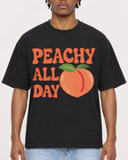 Mockup Boxy Heavyweight Tee Black male close-up 05