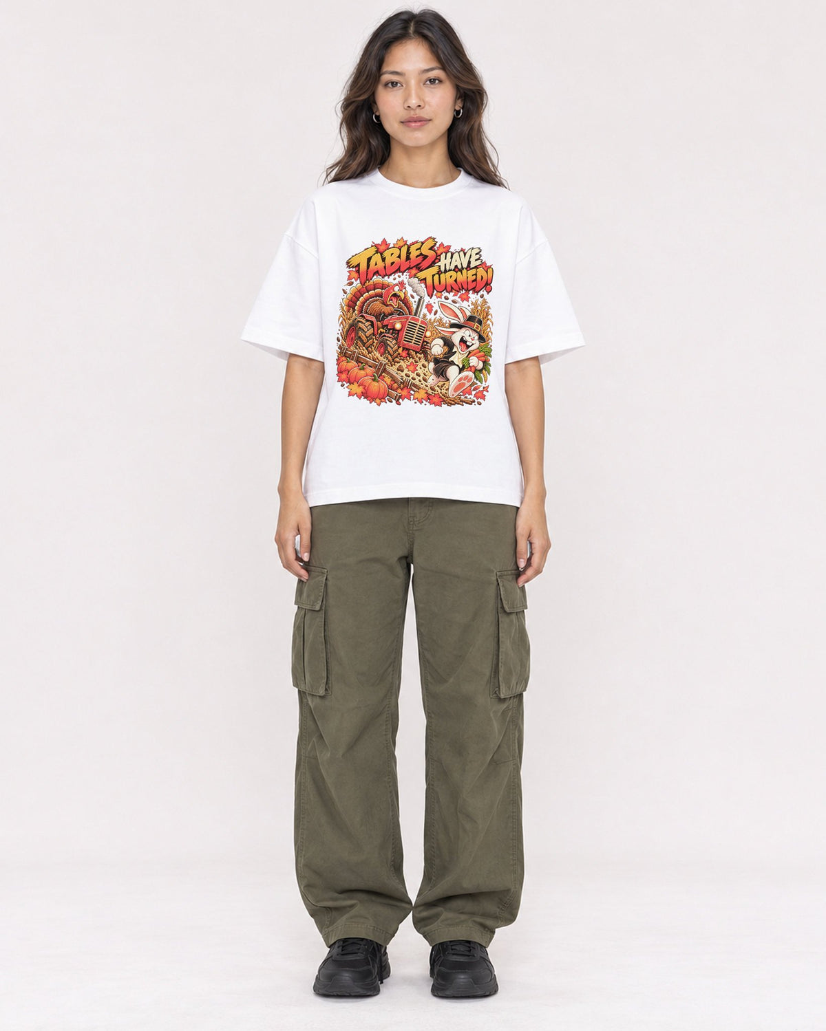 Mockup Boxy Heavyweight Tee White female full-body 02