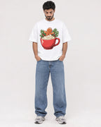 Mockup Boxy Heavyweight Tee White male full-body 07