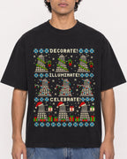 Mockup Boxy Heavyweight Tee Black male close-up 26