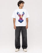 Mockup Boxy Heavyweight Tee White male full-body 30