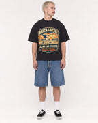 Mockup Boxy Heavyweight Tee Black male full-body 39