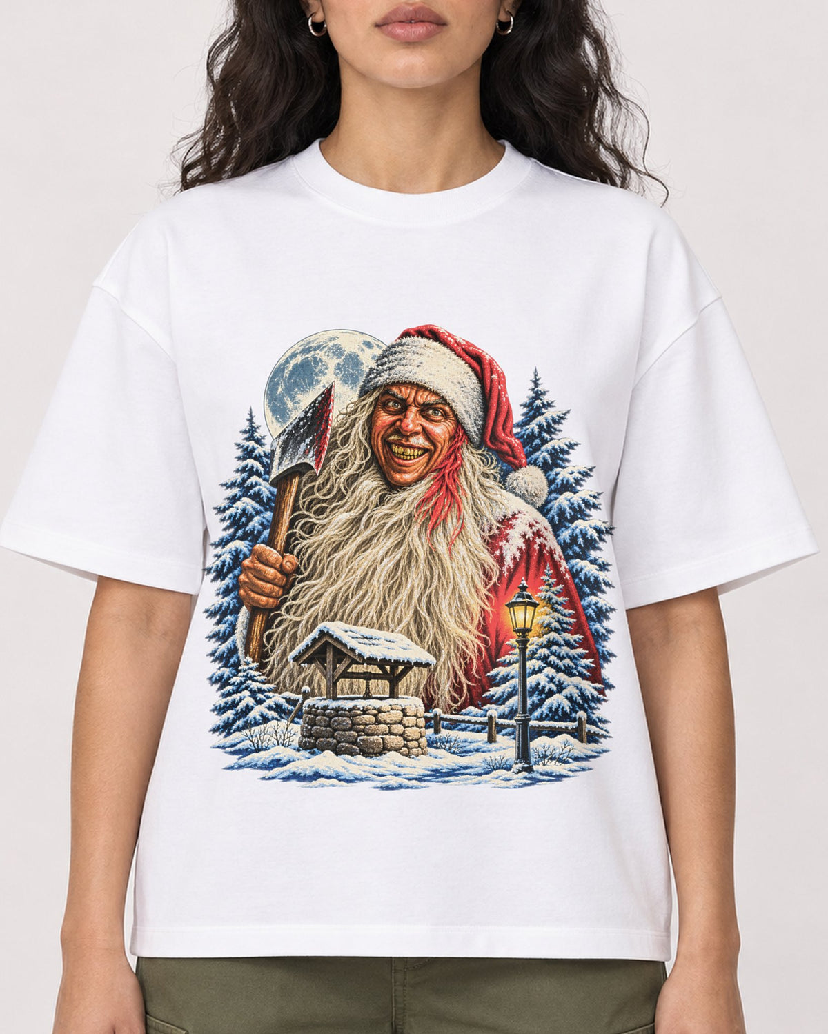 Mockup Boxy Heavyweight Tee White female close-up 07