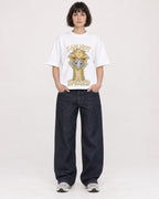 Mockup Boxy Heavyweight Tee White female full-body 39