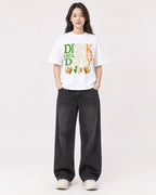 Mockup Boxy Heavyweight Tee White female full-body 03