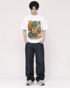 Mockup Boxy Heavyweight Tee White male full-body 11