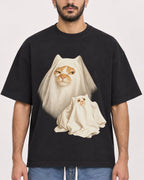 Mockup Boxy Heavyweight Tee Black male close-up 07