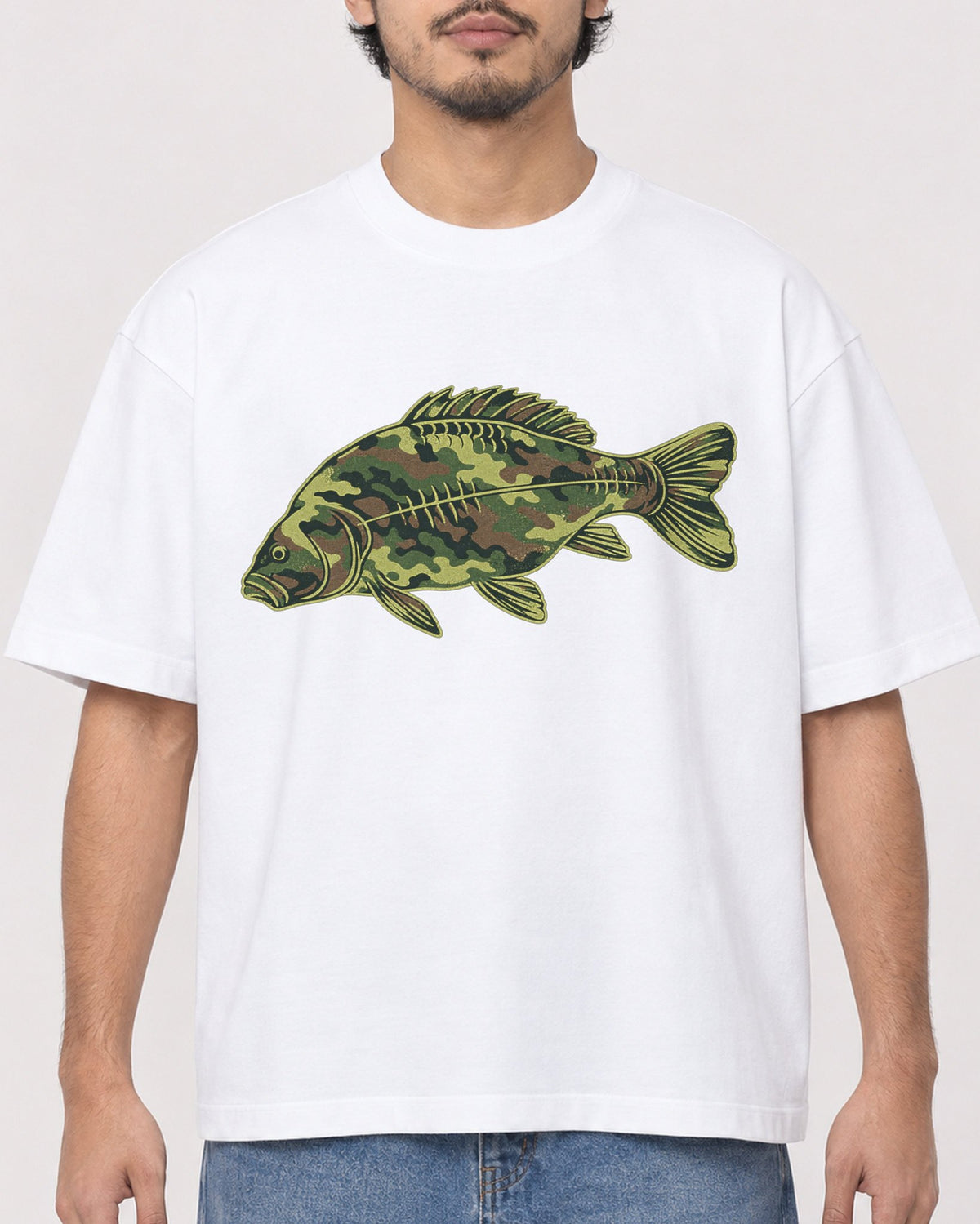 Mockup Boxy Heavyweight Tee White male close-up 02