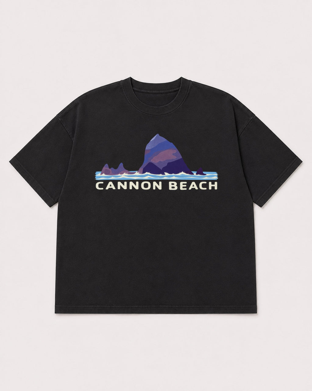 Mockup Boxy Heavyweight Tee Black product