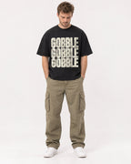 Mockup Boxy Heavyweight Tee Black male full-body 08