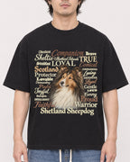 Mockup Boxy Heavyweight Tee Black male close-up 03