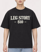 Mockup Boxy Heavyweight Tee Black male close-up 01