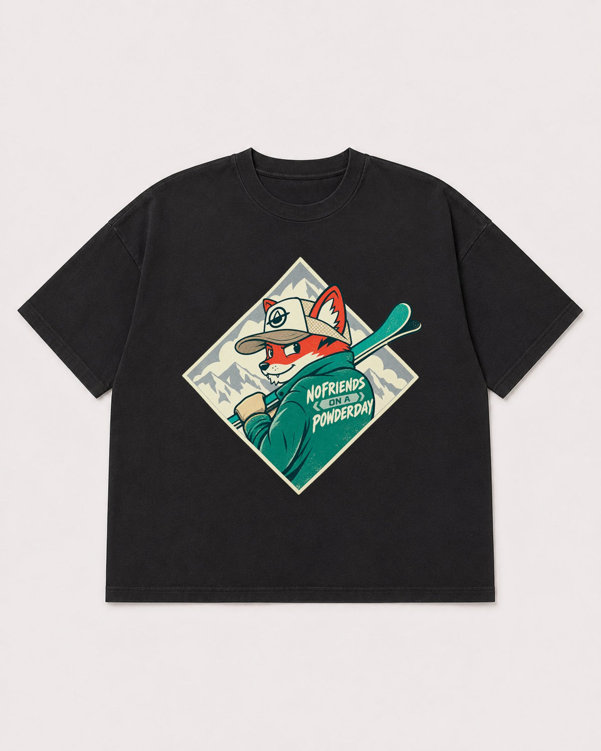 Mockup Boxy Heavyweight Tee Black product