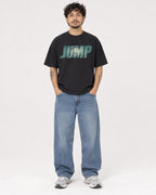 Mockup Boxy Heavyweight Tee Black male full-body 42