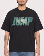 Mockup Boxy Heavyweight Tee Black male close-up 42