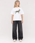 Mockup Boxy Heavyweight Tee White female full-body 08