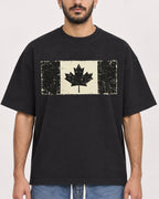 Mockup Boxy Heavyweight Tee Black male close-up 07