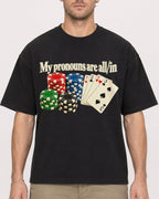 Mockup Boxy Heavyweight Tee Black male close-up 08