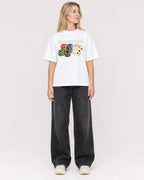 Mockup Boxy Heavyweight Tee White female full-body 08