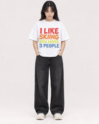 Mockup Boxy Heavyweight Tee White female full-body 13