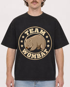 Mockup Boxy Heavyweight Tee Black male close-up 09