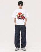 Mockup Boxy Heavyweight Tee White male full-body 31