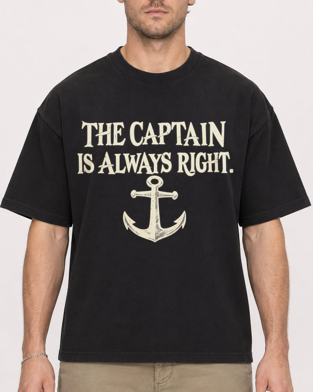 Mockup Boxy Heavyweight Tee Black male close-up 08