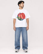Mockup Boxy Heavyweight Tee White male full-body 02