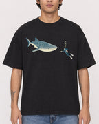 Mockup Boxy Heavyweight Tee Black male close-up 06
