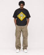 Mockup Boxy Heavyweight Tee Black male full-body 04