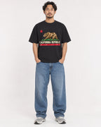 Mockup Boxy Heavyweight Tee Black male full-body 02
