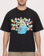 Mockup Boxy Heavyweight Tee Black male close-up 08