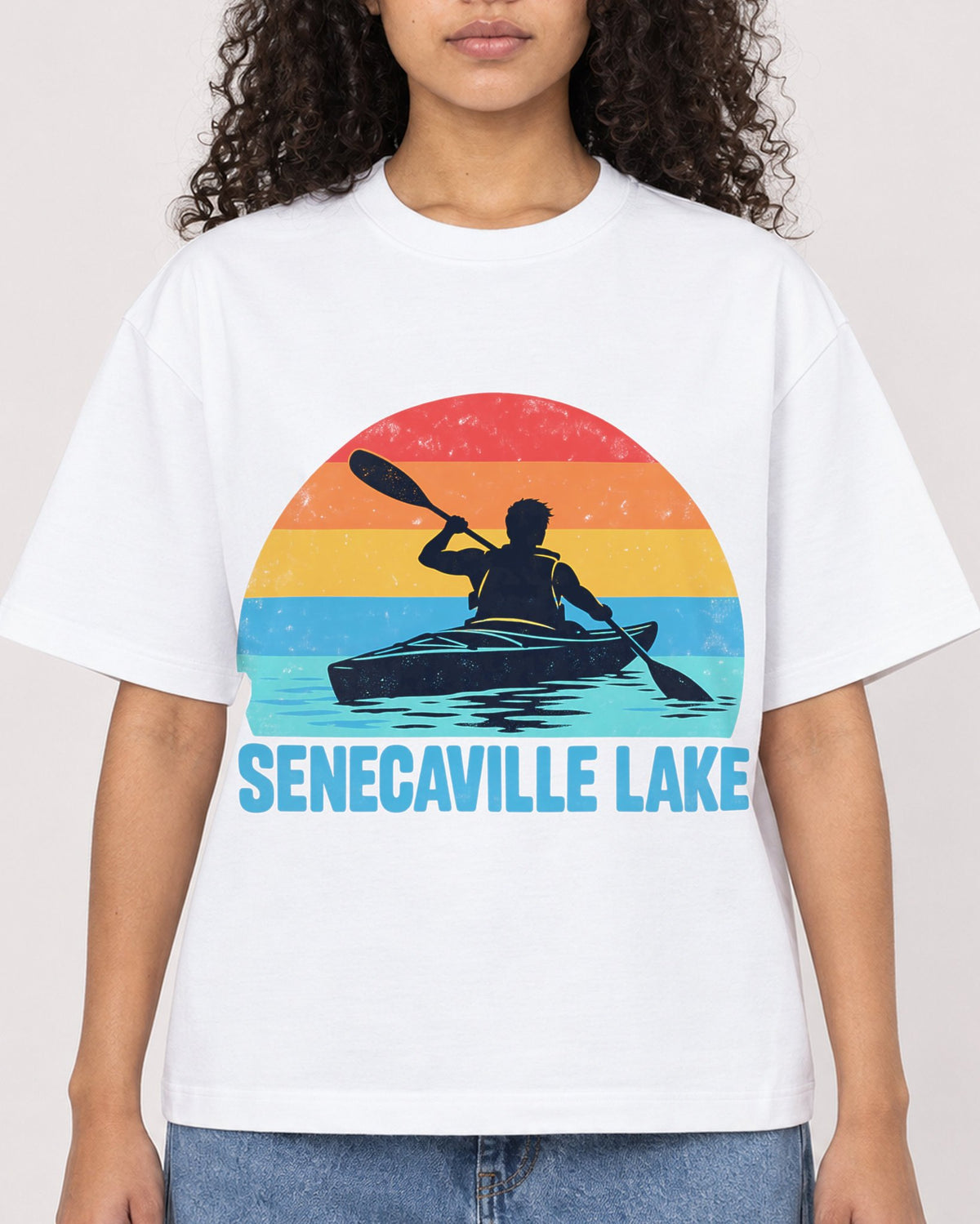 Mockup Boxy Heavyweight Tee White female close-up 10