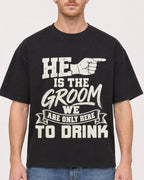 Mockup Boxy Heavyweight Tee Black male close-up 38